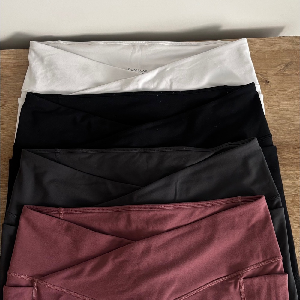 Fabletics Oasis PureLuxe Crossover Leggings - Size Large - 4 Pairs